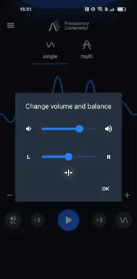 Frequency Generator (Sound) android App screenshot 1